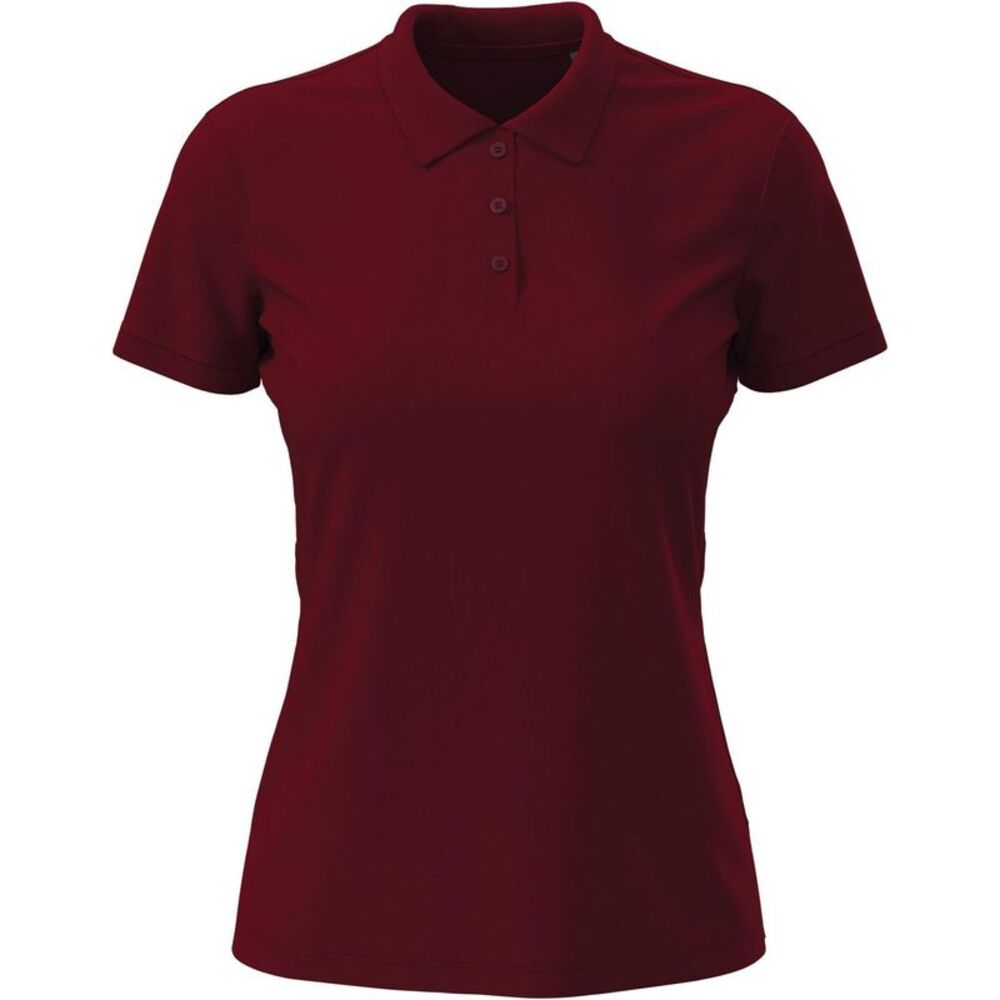 Stedman Womens/Ladies Lux Cotton Polo Shirt / Bordeaux
